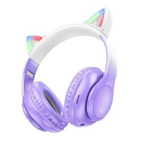 Наушники Bluetooth Hoco W42 Cat [Purple-Grape]